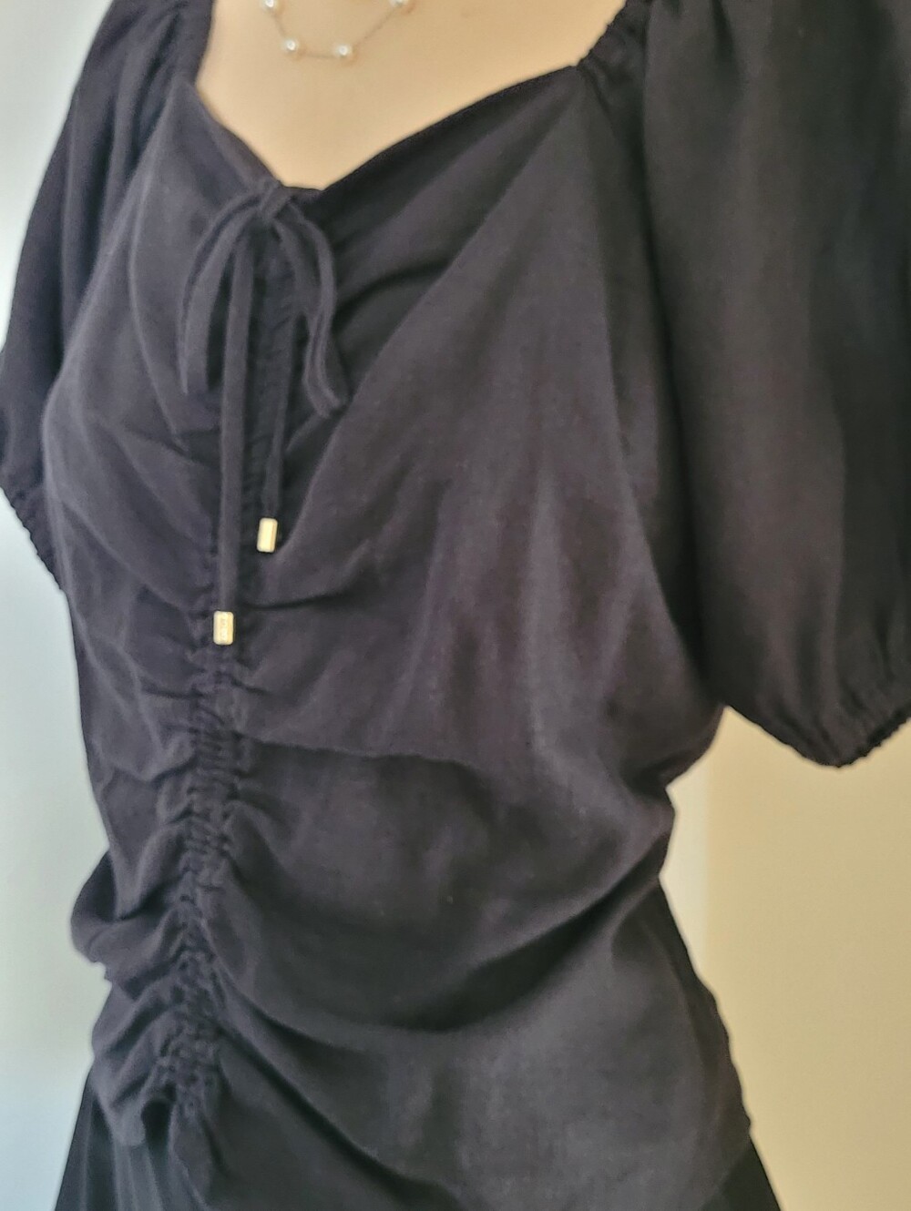 MK Linen Peasant Blouse